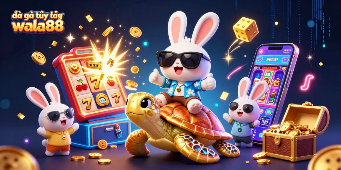 Experience the thrill of đá gà trực tiếp wala88 with lively characters and casino elements bursting with excitement.