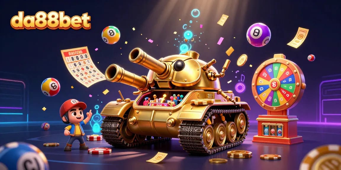 da88bet's unique golden beetle tank reveals an exciting miniature casino filled with games and rewards.