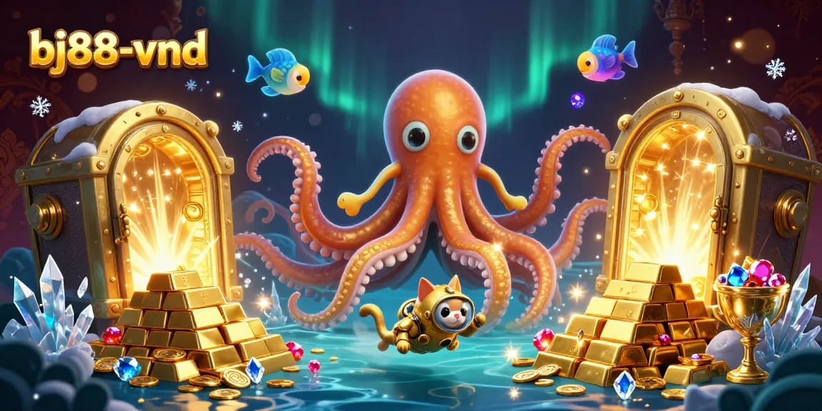 Experience thrilling moments with bj88-vnd's exciting treasure-chasing adventure in a 3D illustration.