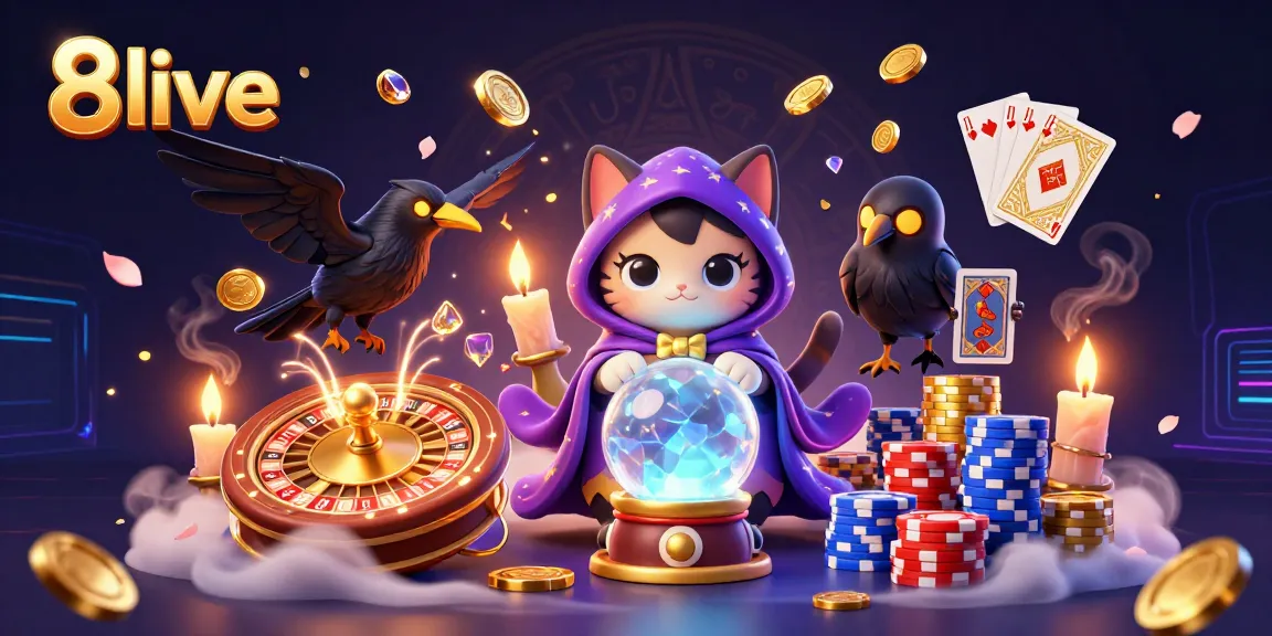 Win exciting rewards at 8live with vibrant casino adventures featuring mystical characters.