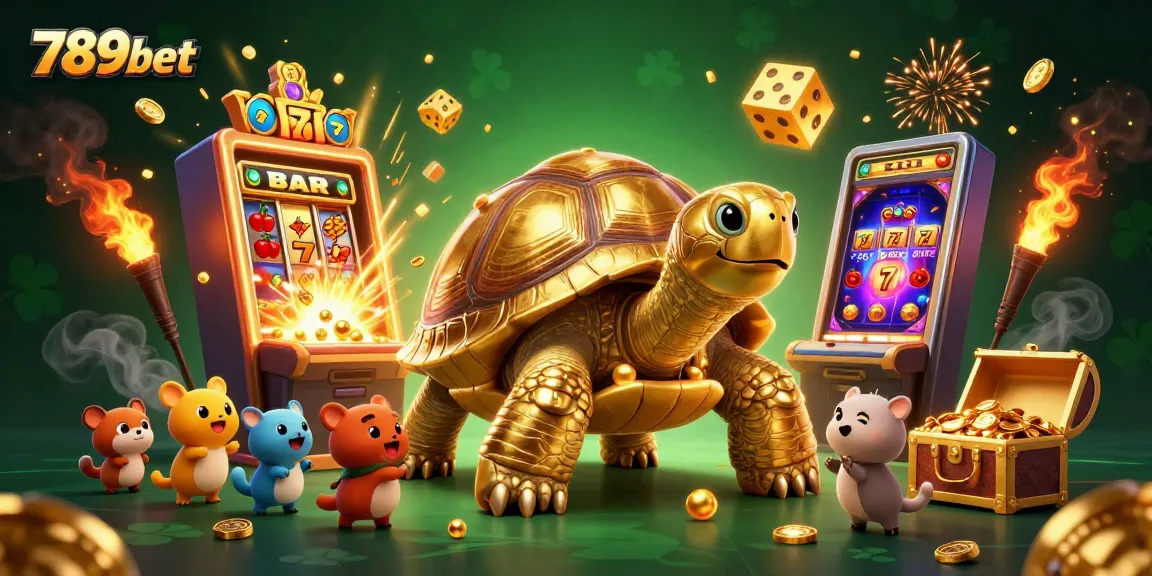 Engage with 789bet's vibrant casino adventure featuring a colossal tortoise and thrilling games.