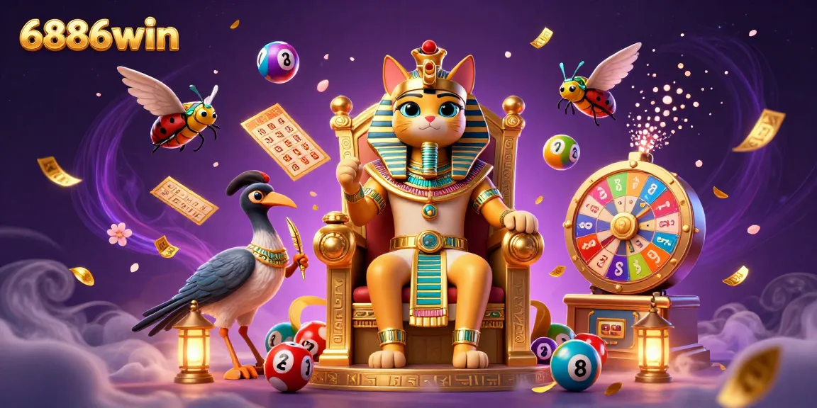 Participants at 6886win engage in thrilling lottery draws amid a vibrant casino atmosphere.