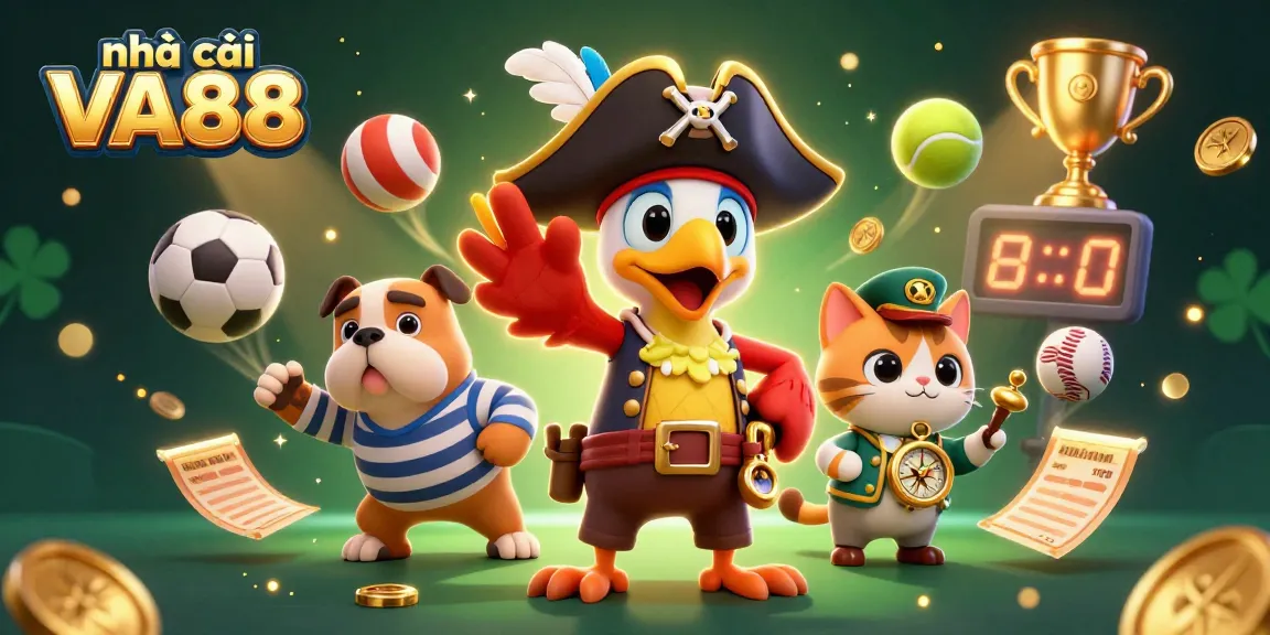 Engage your luck with nhà cái VA88 in this vibrant 3D casino adventure featuring a pirate crew.