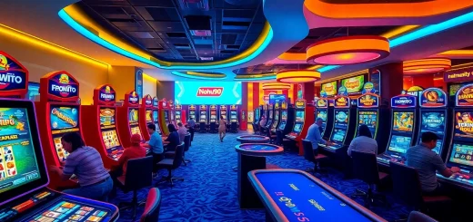 Exciting online gaming experience with NOHU90 showcasing vibrant slots and casino games.