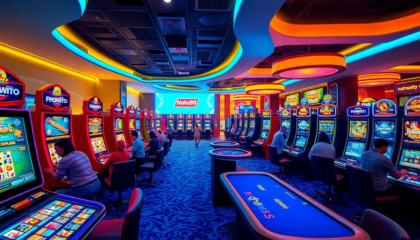 Exciting online gaming experience with NOHU90 showcasing vibrant slots and casino games.