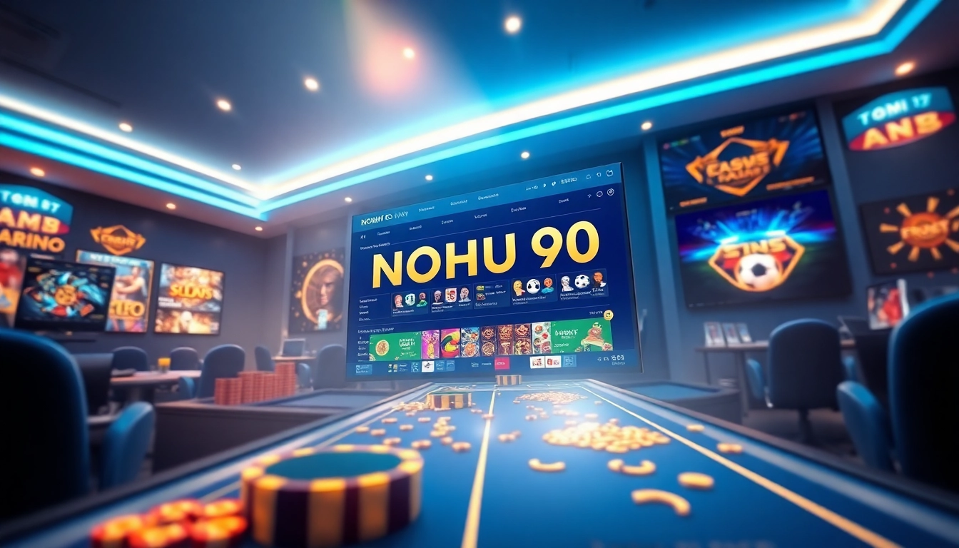 NOHU90 online gaming platform interface showcasing vibrant games and a user-friendly design.