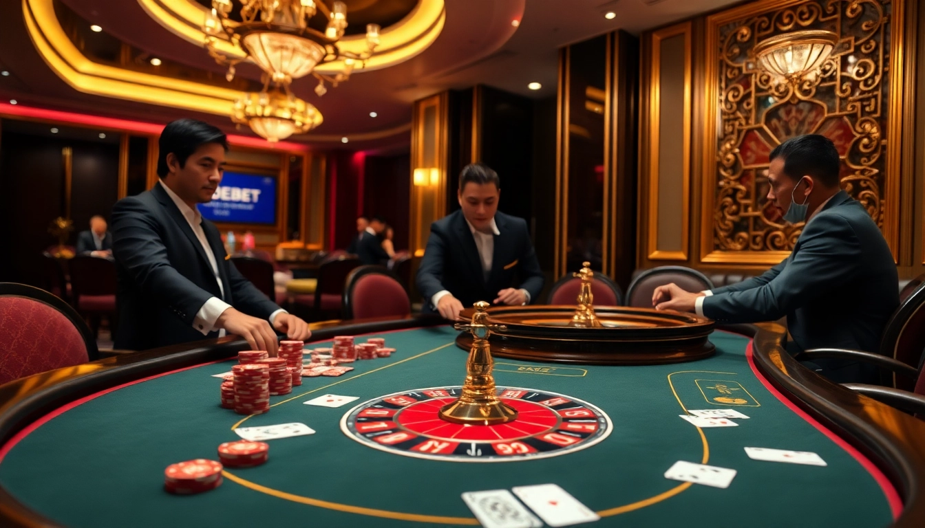 Experience excitement at the casino with DEBET đăng nhập as players engage in thrilling games.