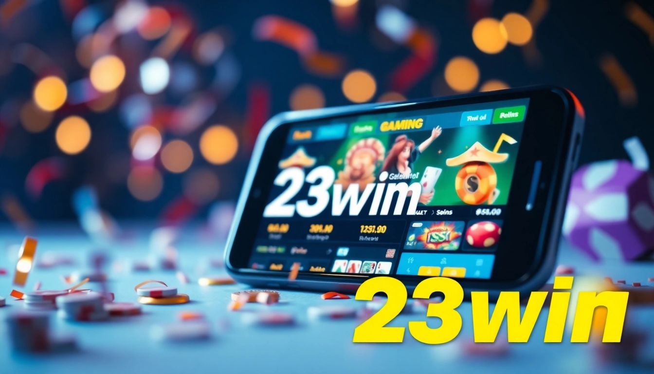 Exciting online gaming interface showcasing 23win with vibrant design and dynamic elements.