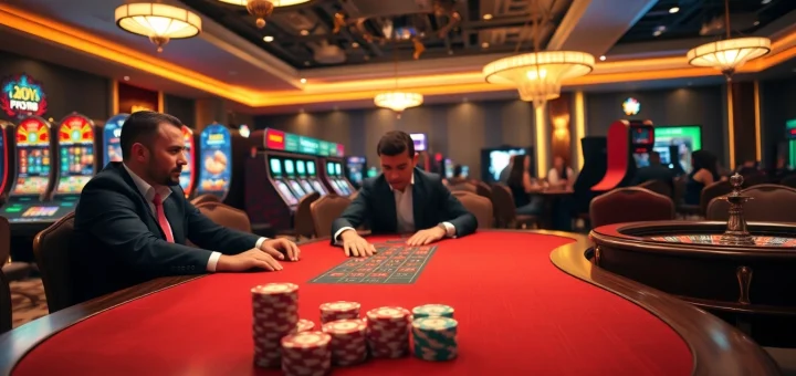 Poker players strategizing at the high-stakes table connecting to https://max88.faith/ gaming excitement.