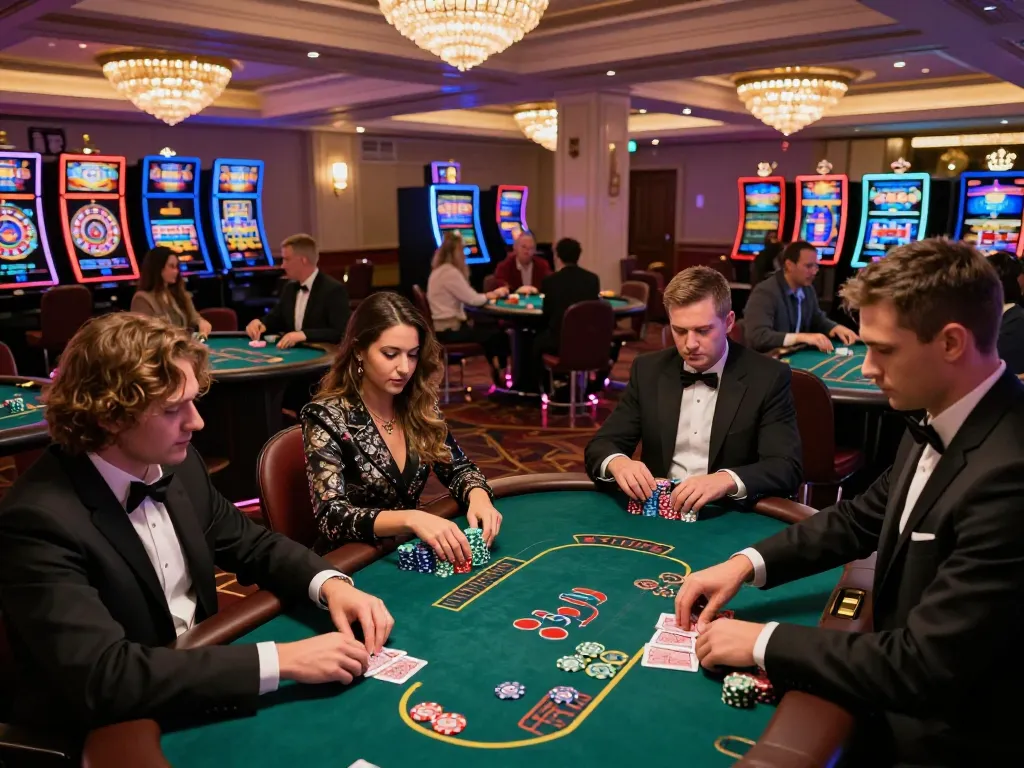 Players engaging in an exciting poker game at the casino while exploring 11bet gaming strategies.