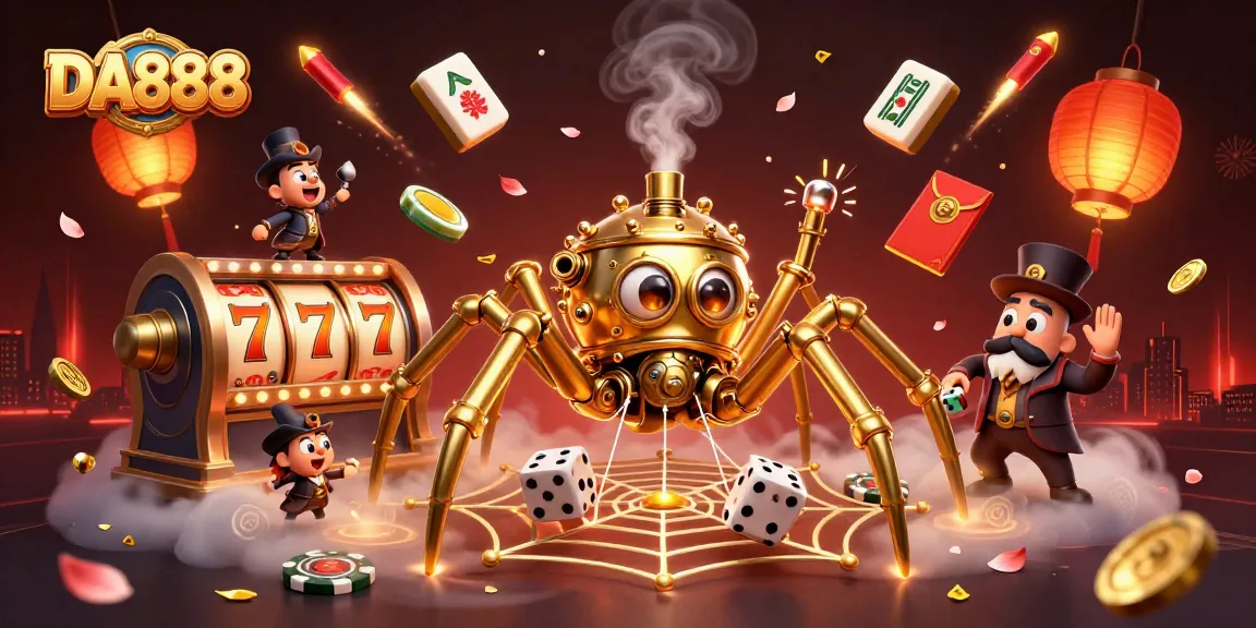Engage in the thrilling world of DA888 with a captivating steampunk casino scene full of action and excitement.