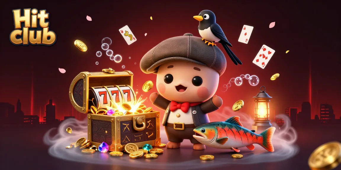 Engage in thrilling gaming action at Hit club with vibrant slots and playful characters.